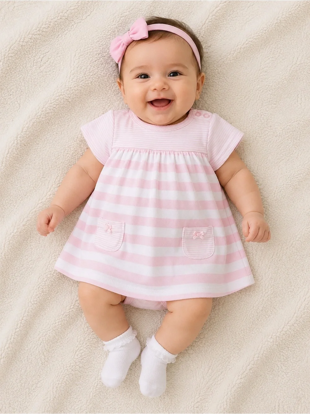 Carter's Pink and White Striped Baby dress